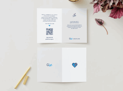 Griefline support card